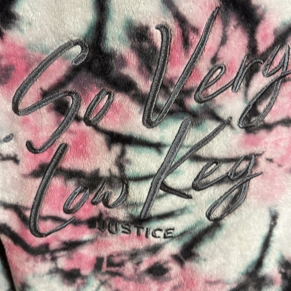 Justice Tie-Dye Hoodie - Pink and Black - Picture 2 of 5